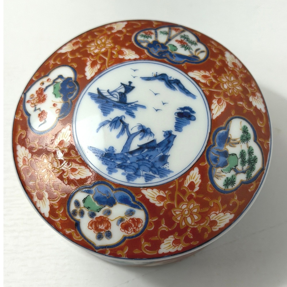 Vintage Takahashi Trinket Box Imari Porcelain Japan - Picture 3 of 11